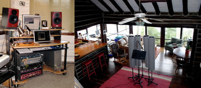 On a lakefront, Savage Tunes is in Highland Lakes, NJ and also features a room for recording artists.