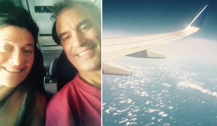 In the plane on our way to St. John! kerrylgeorgeplane